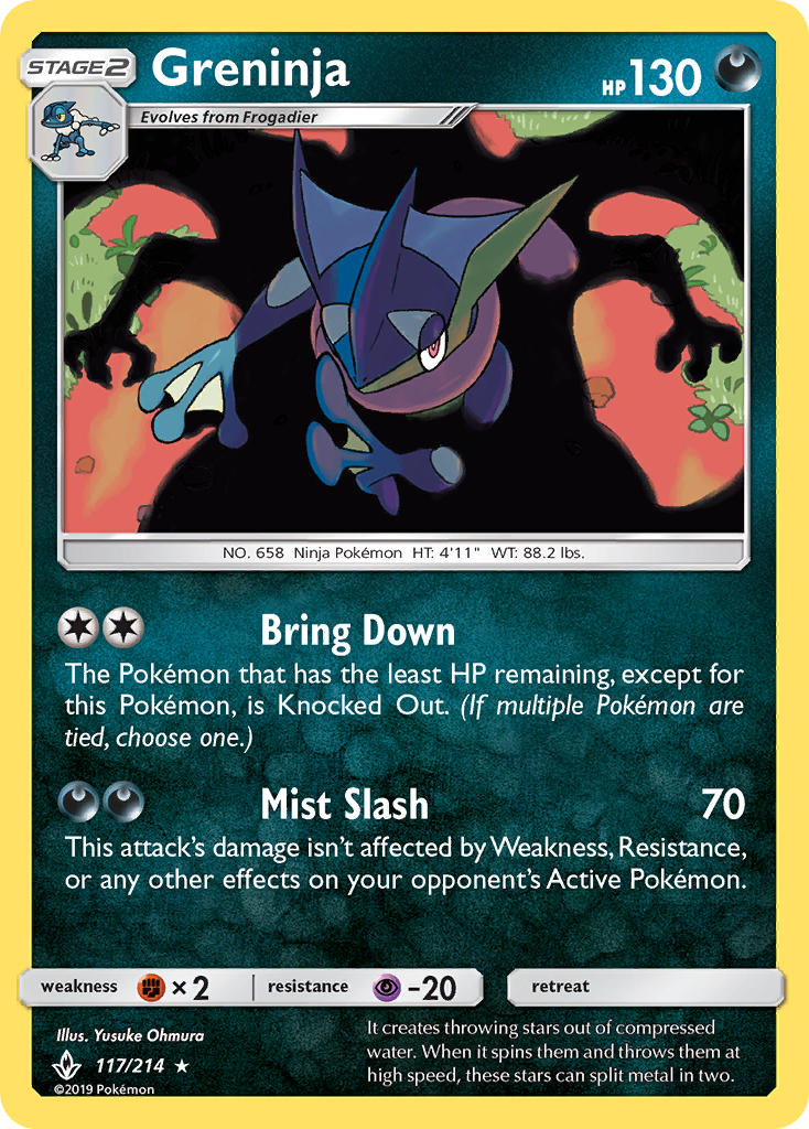 Greninja — Unbroken Bonds #117 / 214