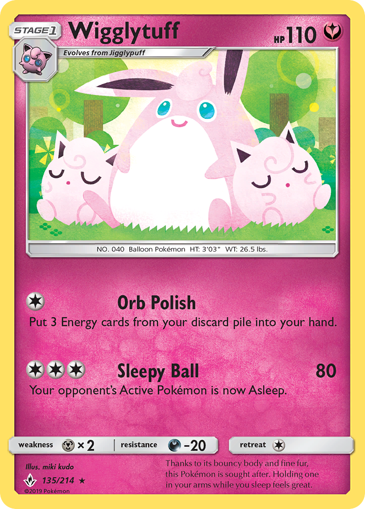 Wigglytuff — Unbroken Bonds #135 / 214
