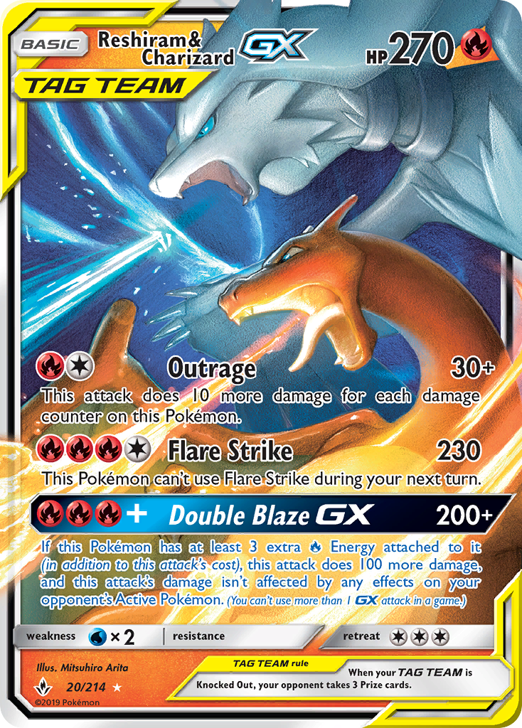 Reshiram & Charizard-GX — Unbroken Bonds #020 / 214