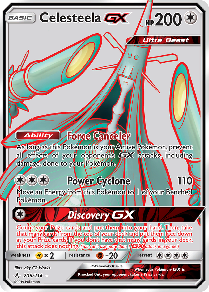 Celesteela-GX — Unbroken Bonds #208 / 214