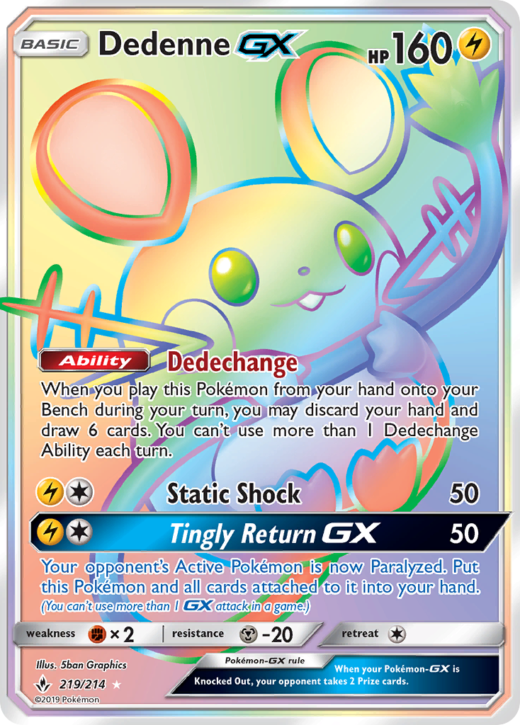 Dedenne-GX — Unbroken Bonds #219 / 214