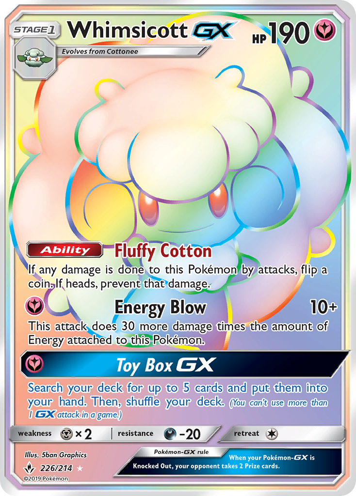 Whimsicott-GX — Unbroken Bonds #226 / 214