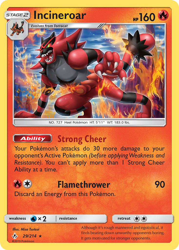Incineroar — Unbroken Bonds #029 / 214