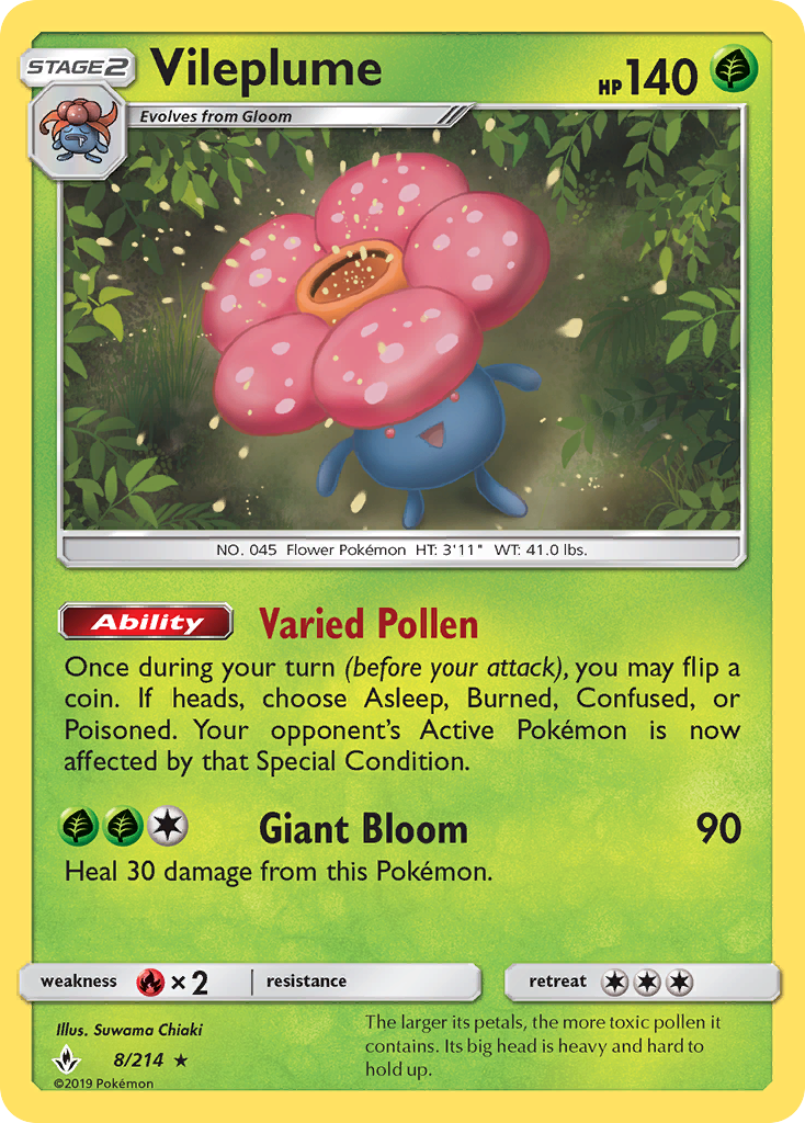 Vileplume — Unbroken Bonds #008 / 214