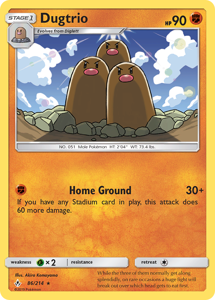 Dugtrio — Unbroken Bonds #086 / 214
