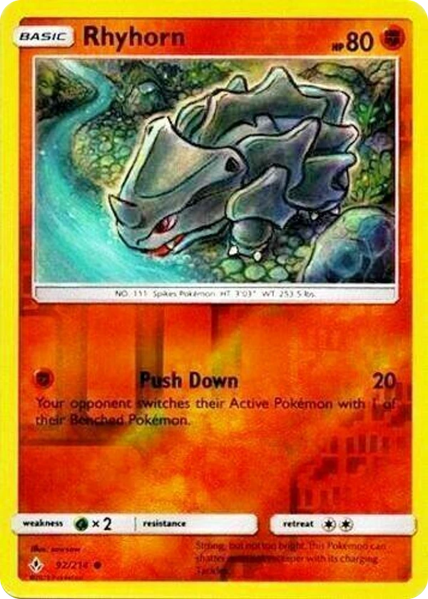 Rhyhorn — Unbroken Bonds #092 / 214