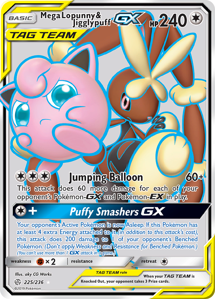Mega Lopunny & Jigglypuff-GX — Cosmic Eclipse #225 / 236