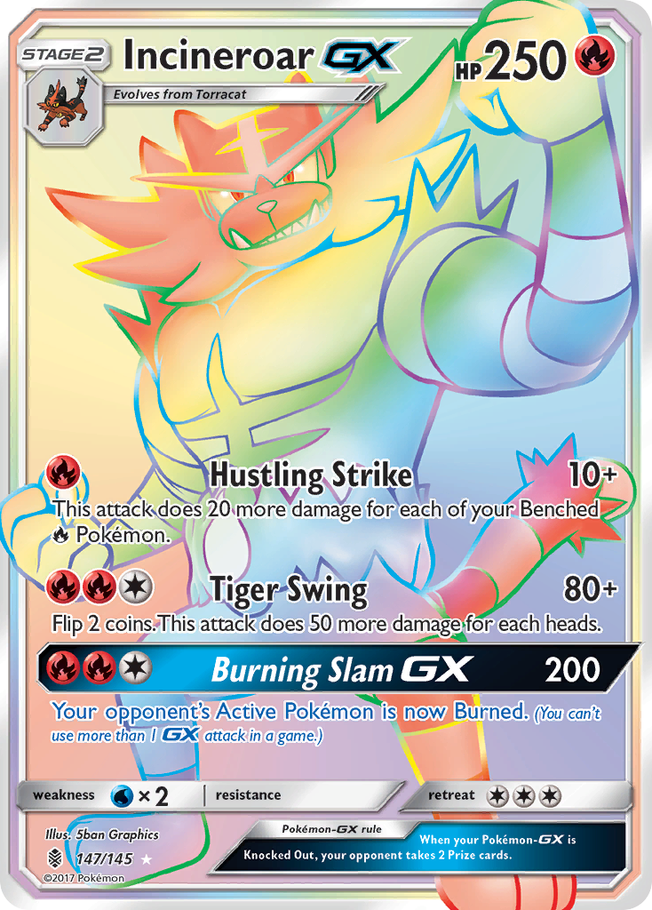 Incineroar-GX — Guardians Rising #147 / 145