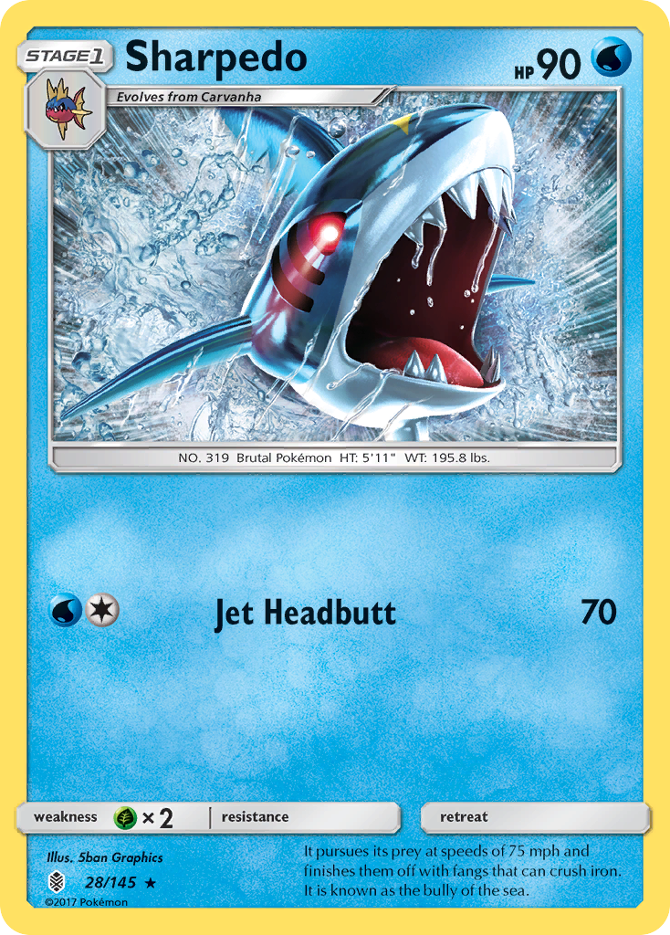 Sharpedo — Guardians Rising #028 / 145
