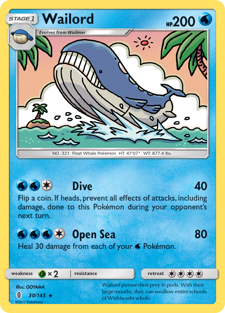 Wailord — Guardians Rising #030 / 145