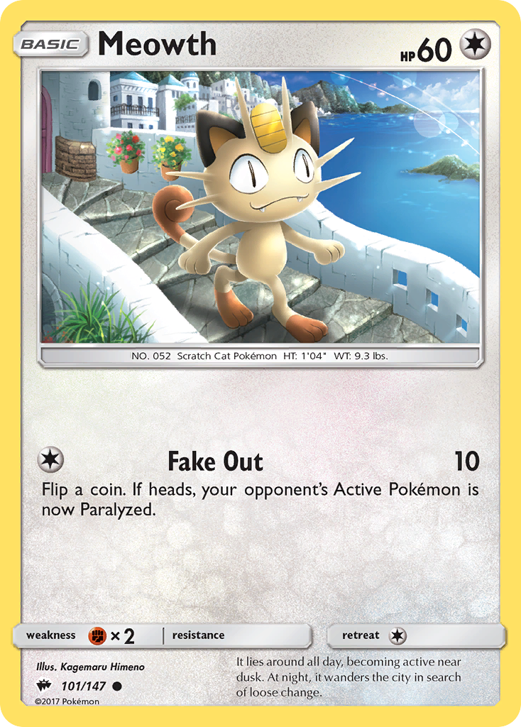 Meowth — Burning Shadows #101 / 147