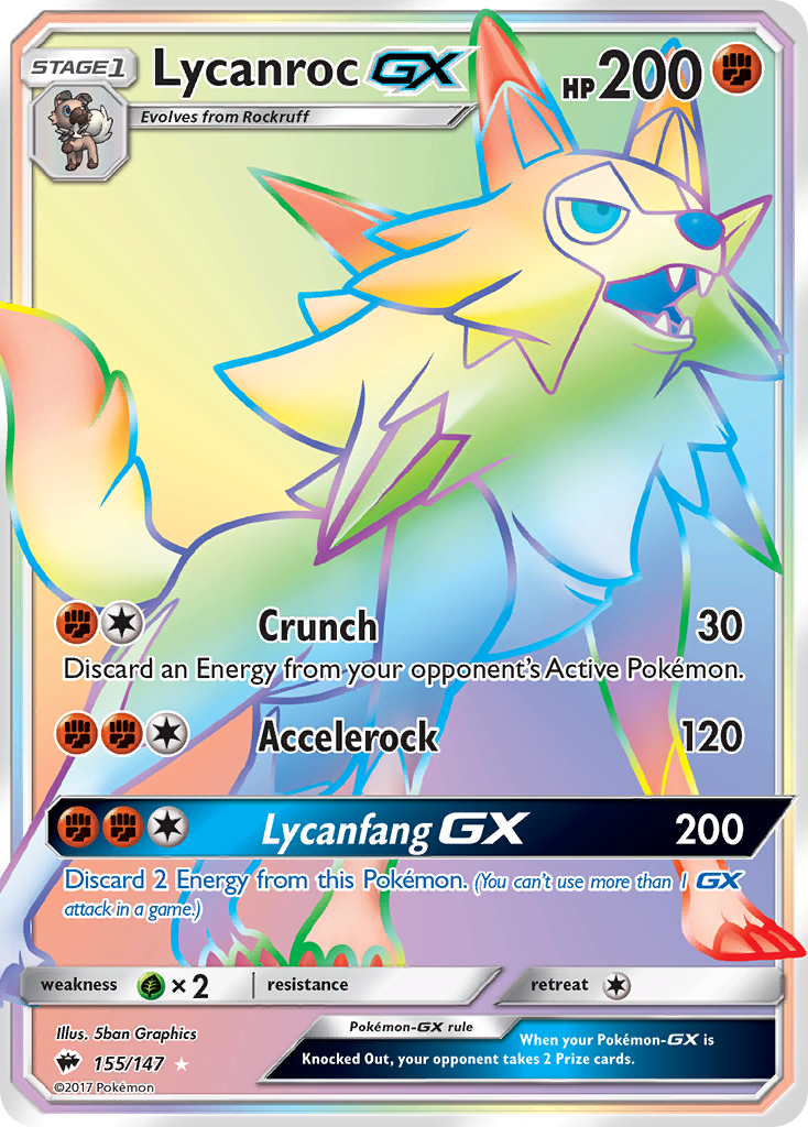 Lycanroc-GX — Burning Shadows #155 / 147