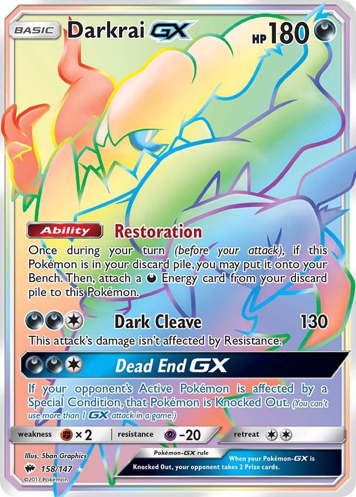 Darkrai-GX — Burning Shadows #158 / 147