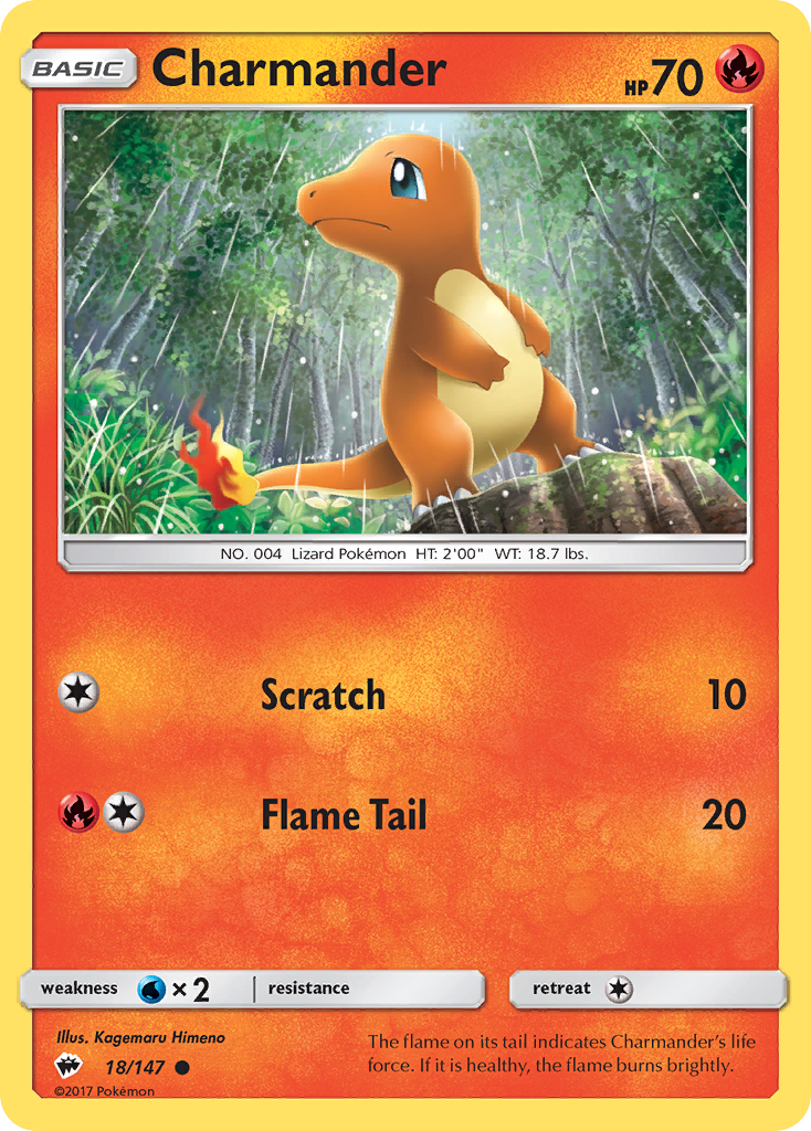 Charmander — Burning Shadows #018 / 147