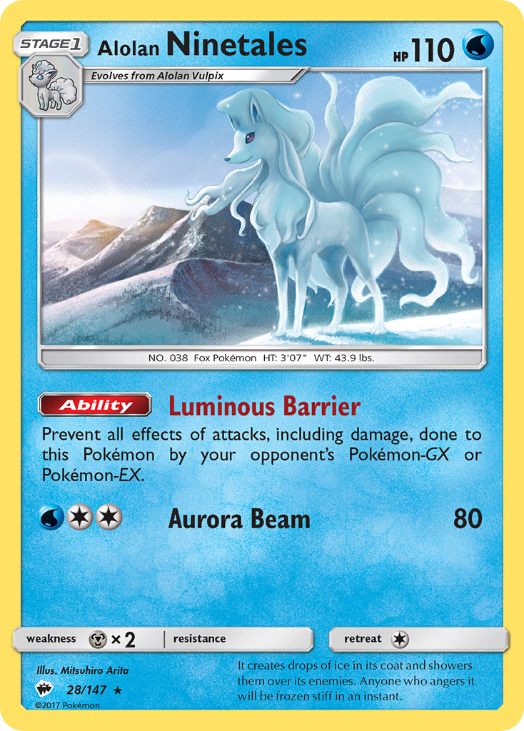 Alolan Ninetales — Burning Shadows #028 / 147
