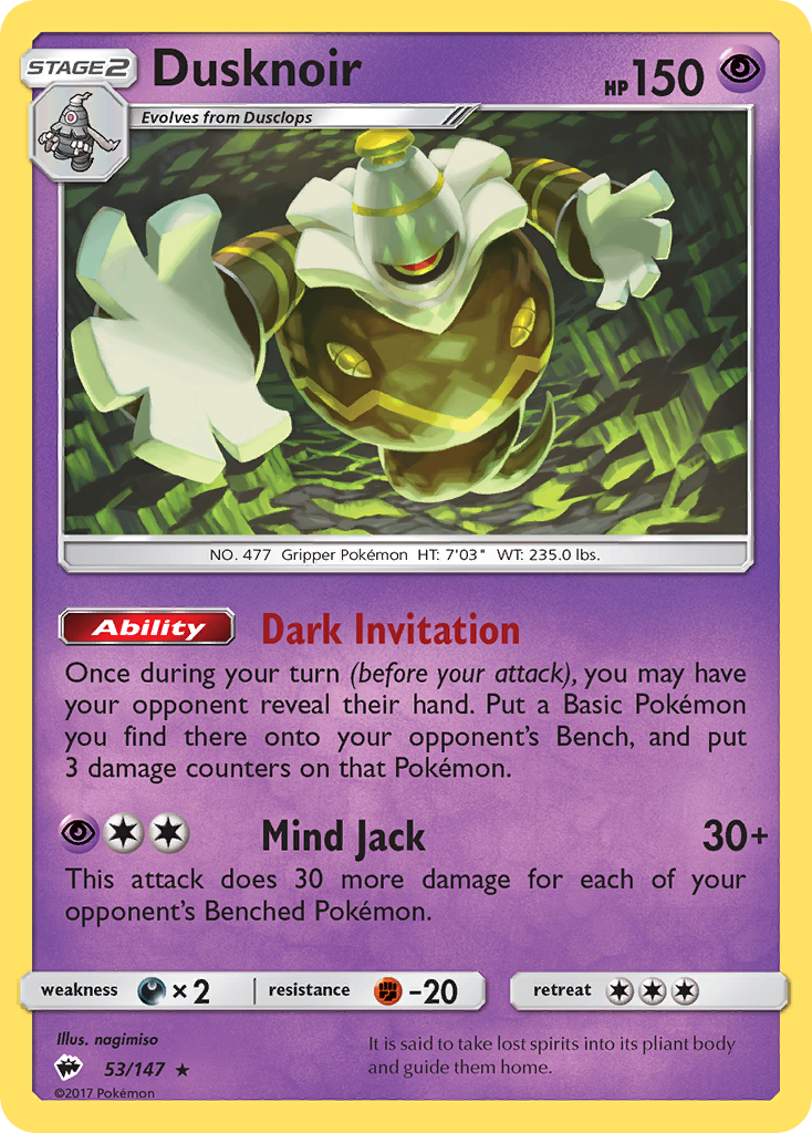 Dusknoir — Burning Shadows #053 / 147