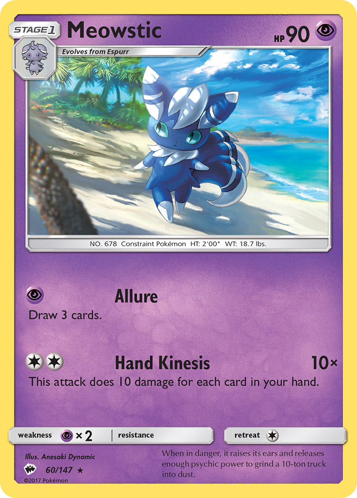 Meowstic — Burning Shadows #060 / 147
