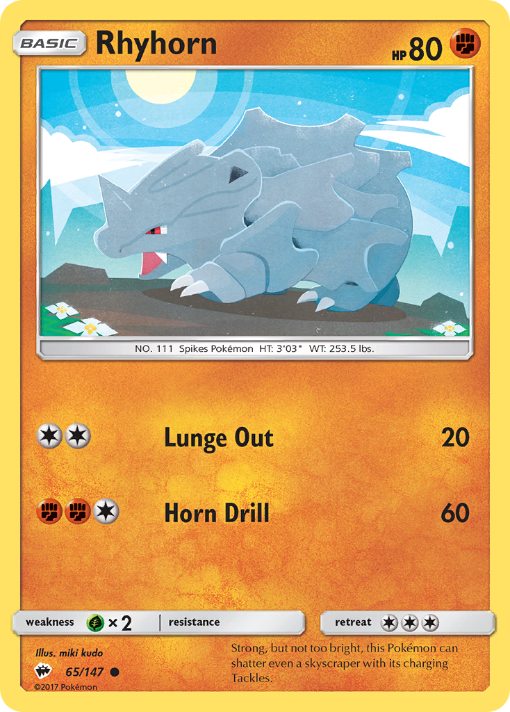 Rhyhorn — Burning Shadows #065 / 147