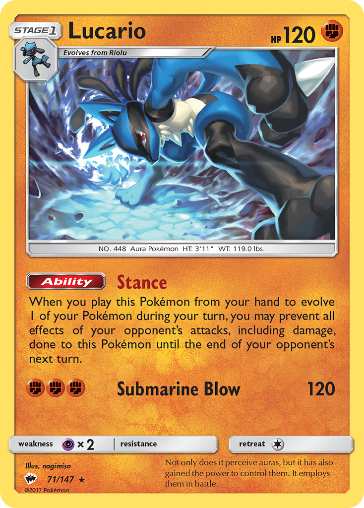 Lucario — Burning Shadows #071 / 147
