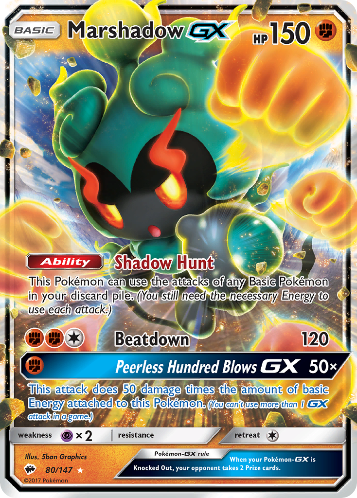 Marshadow-GX — Burning Shadows #080 / 147