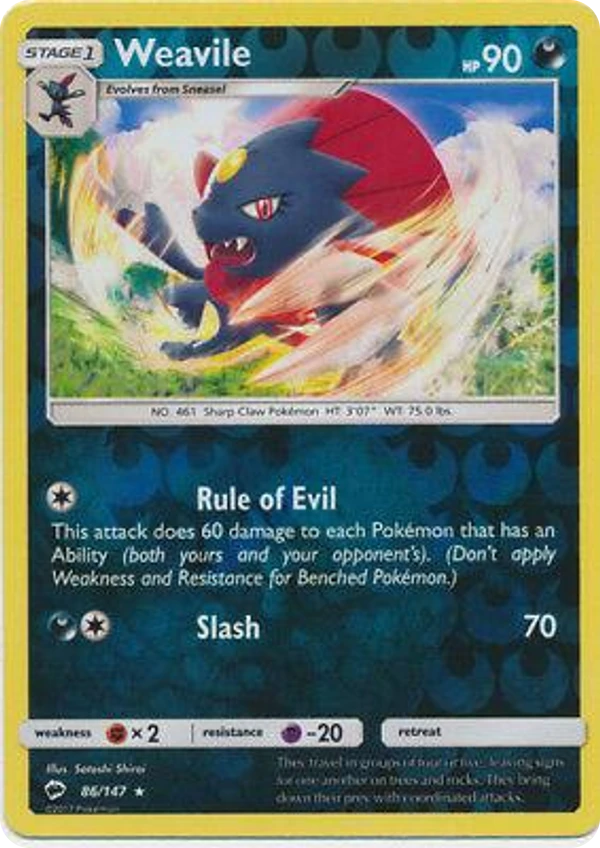 Weavile — Burning Shadows #086 / 147