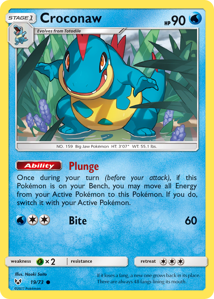 Croconaw — Shining Legends #019 / 73