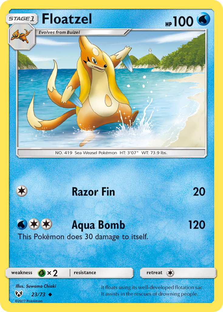 Floatzel — Shining Legends #023 / 73