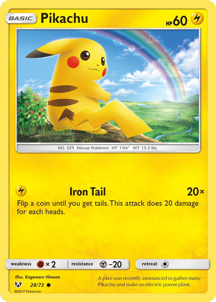 Pikachu — Shining Legends #028 / 73