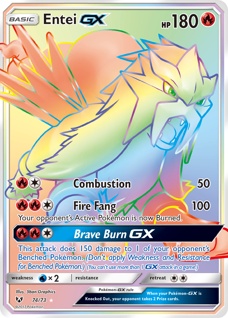 Entei-GX — Shining Legends #074 / 73