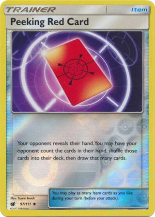 Peeking Red Card