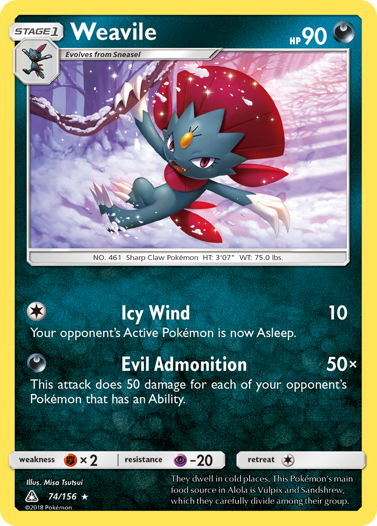 Weavile — Ultra Prism #074 / 156