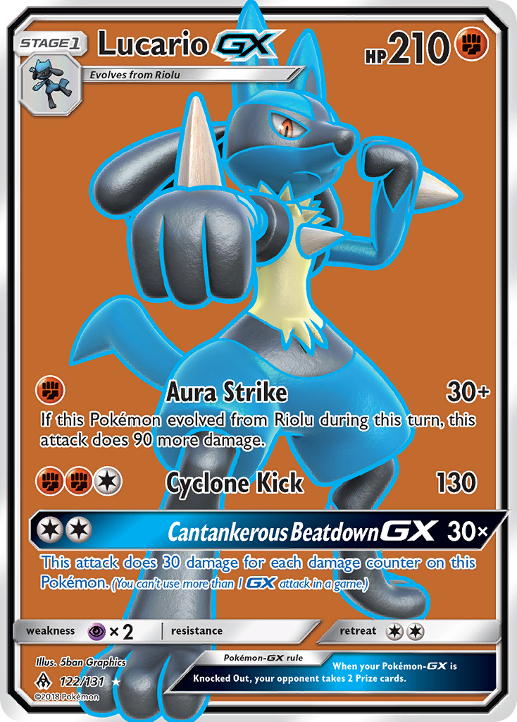 Lucario-GX — Forbidden Light #122 / 131