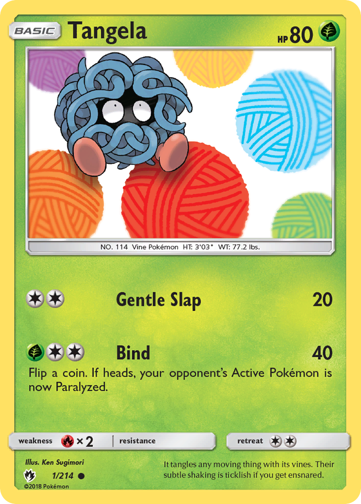 Tangela — Lost Thunder #001 / 214