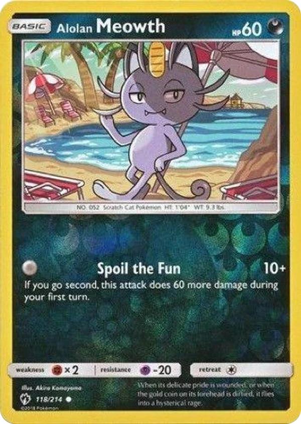 Alolan Meowth — Lost Thunder #118 / 214