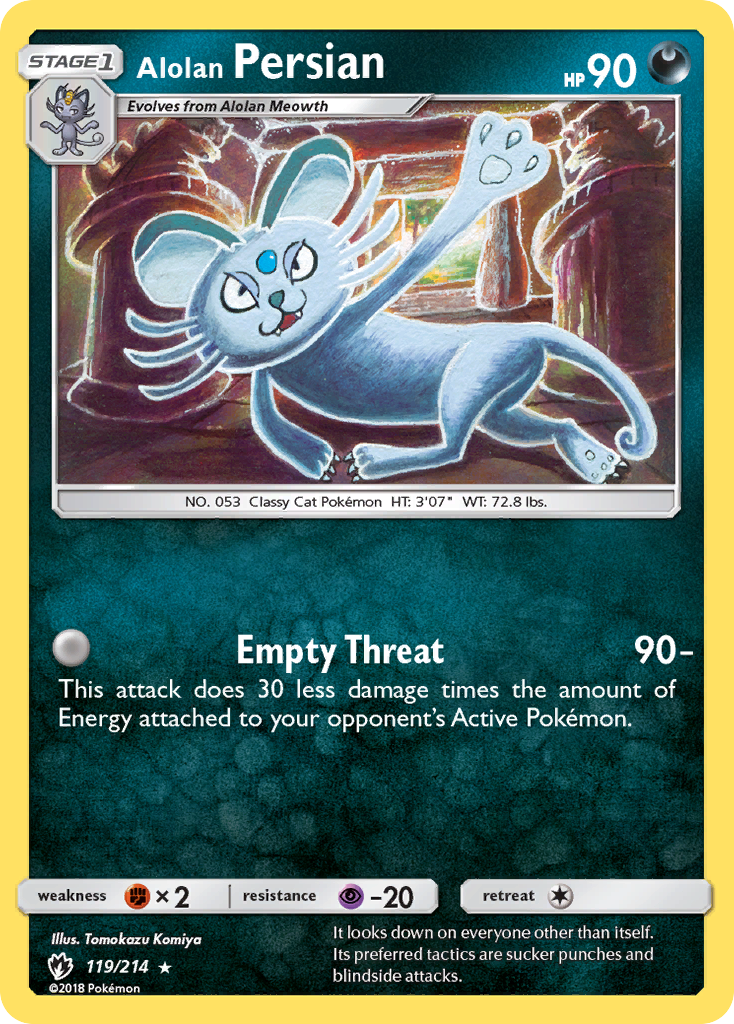 Alolan Persian — Lost Thunder #119 / 214