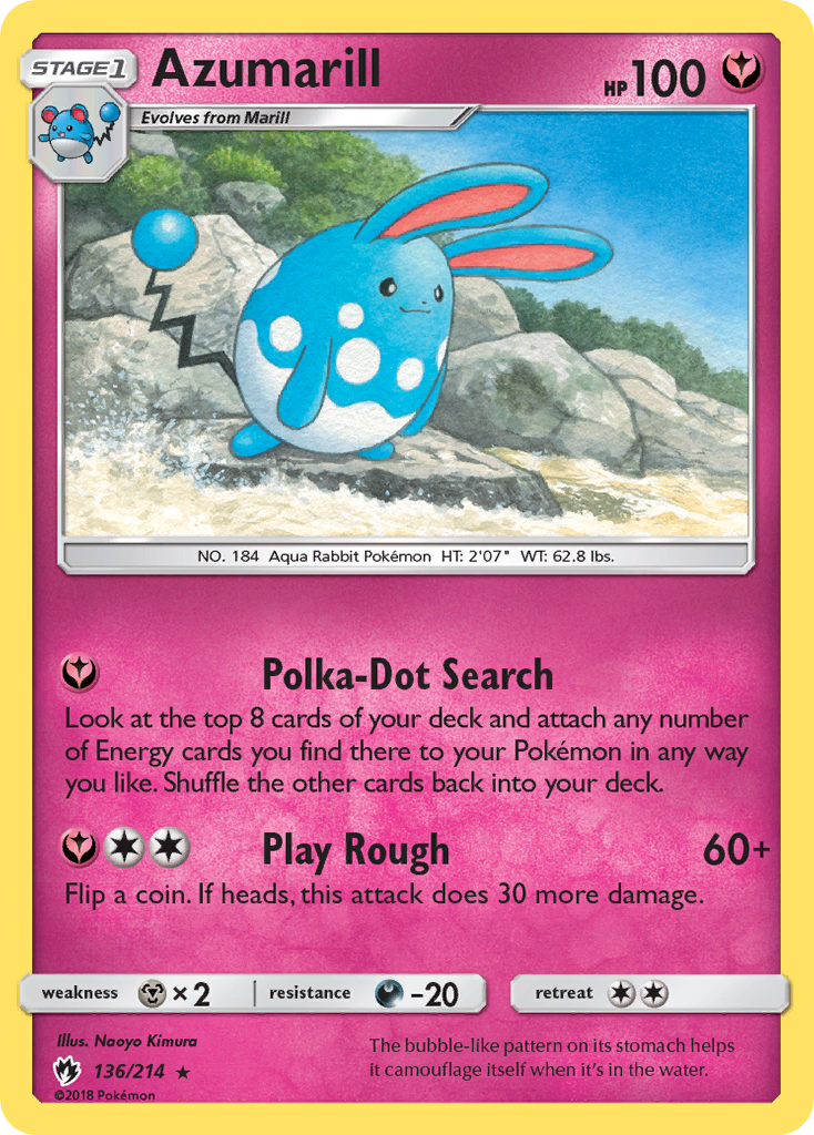 Azumarill — Lost Thunder #136 / 214