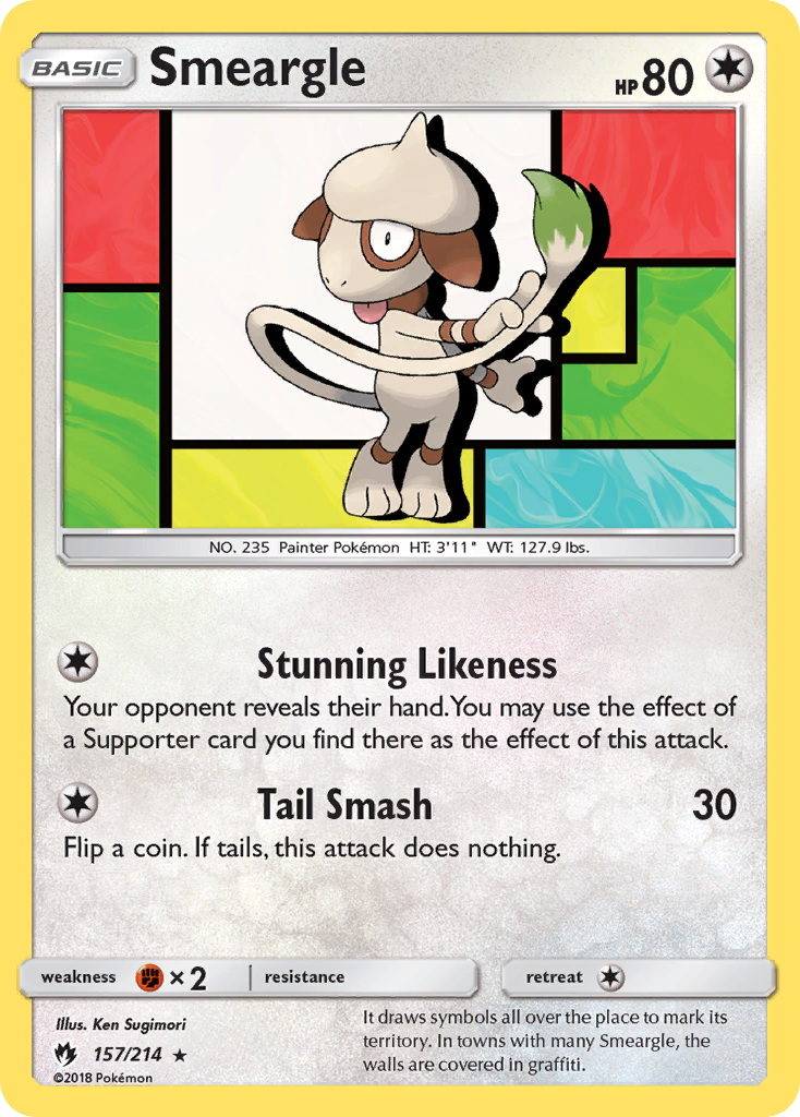 Smeargle — Lost Thunder #157 / 214