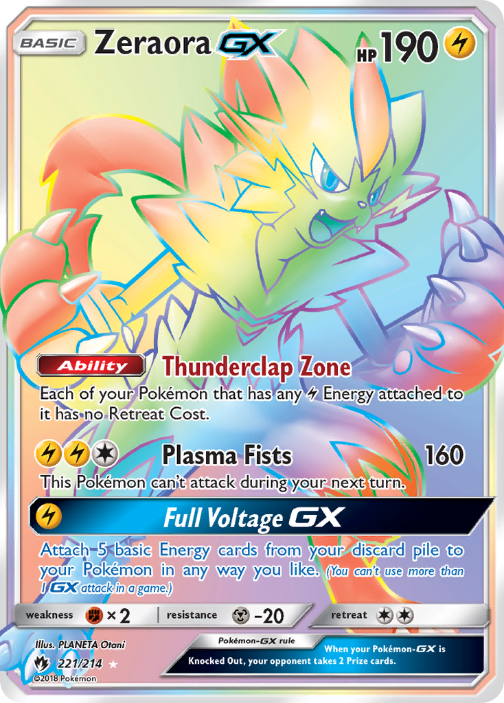 Zeraora-GX — Lost Thunder #221 / 214
