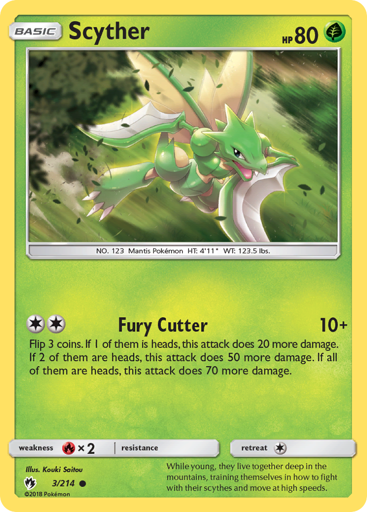Scyther — Lost Thunder #003 / 214