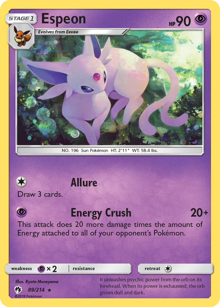 Espeon — Lost Thunder #089 / 214