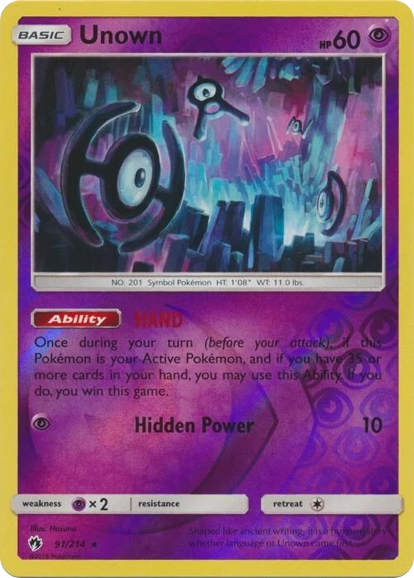 Unown — Lost Thunder #091 / 214