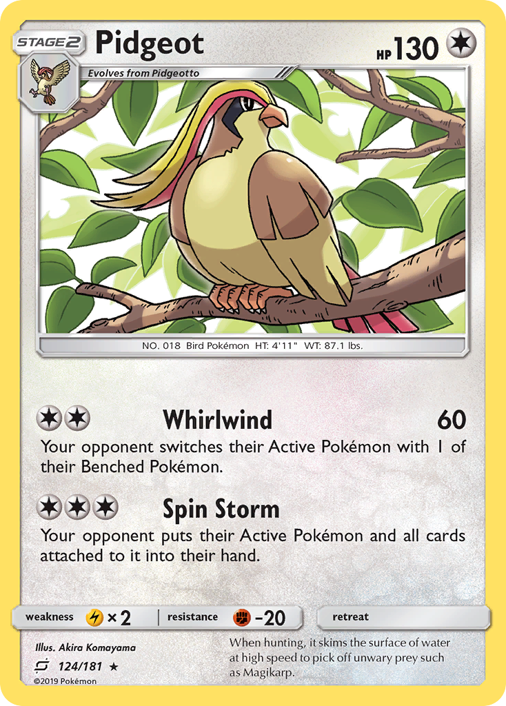 Pidgeot — Team Up #124 / 181