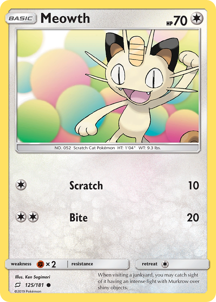 Meowth — Team Up #125 / 181