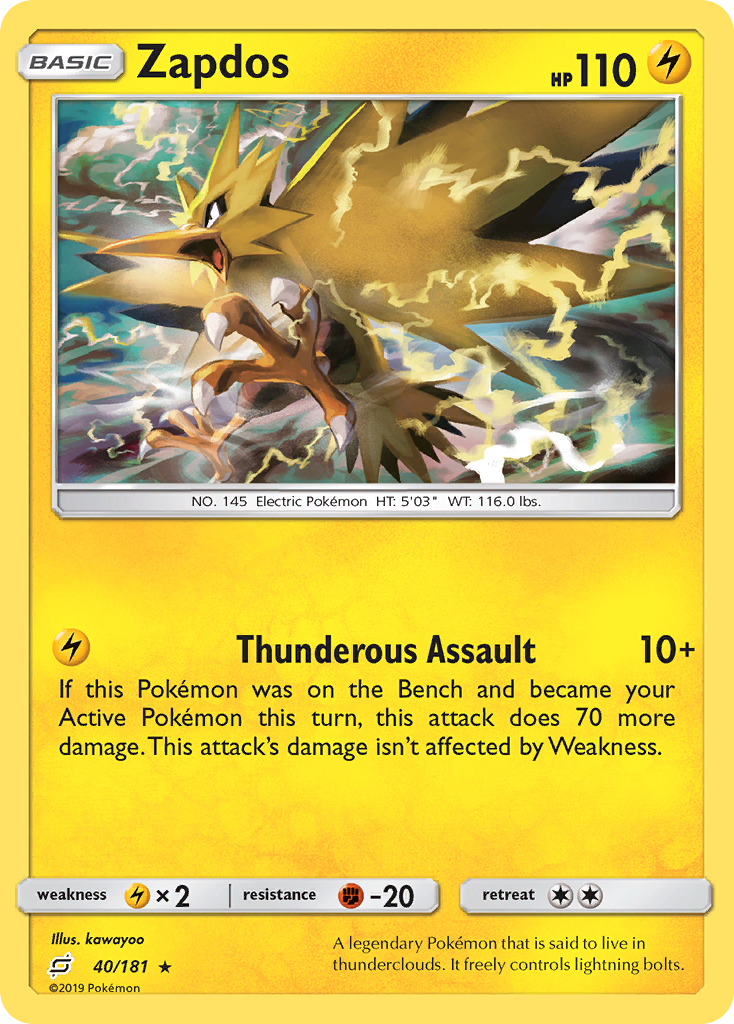 Zapdos — Team Up #040 / 181