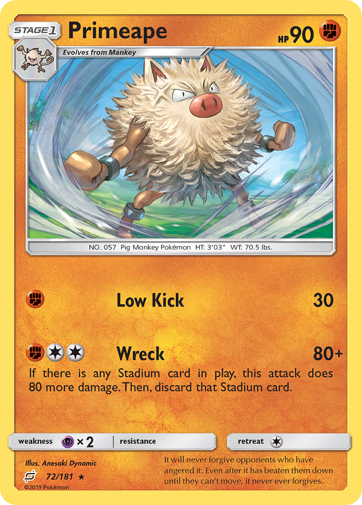 Primeape — Team Up #072 / 181