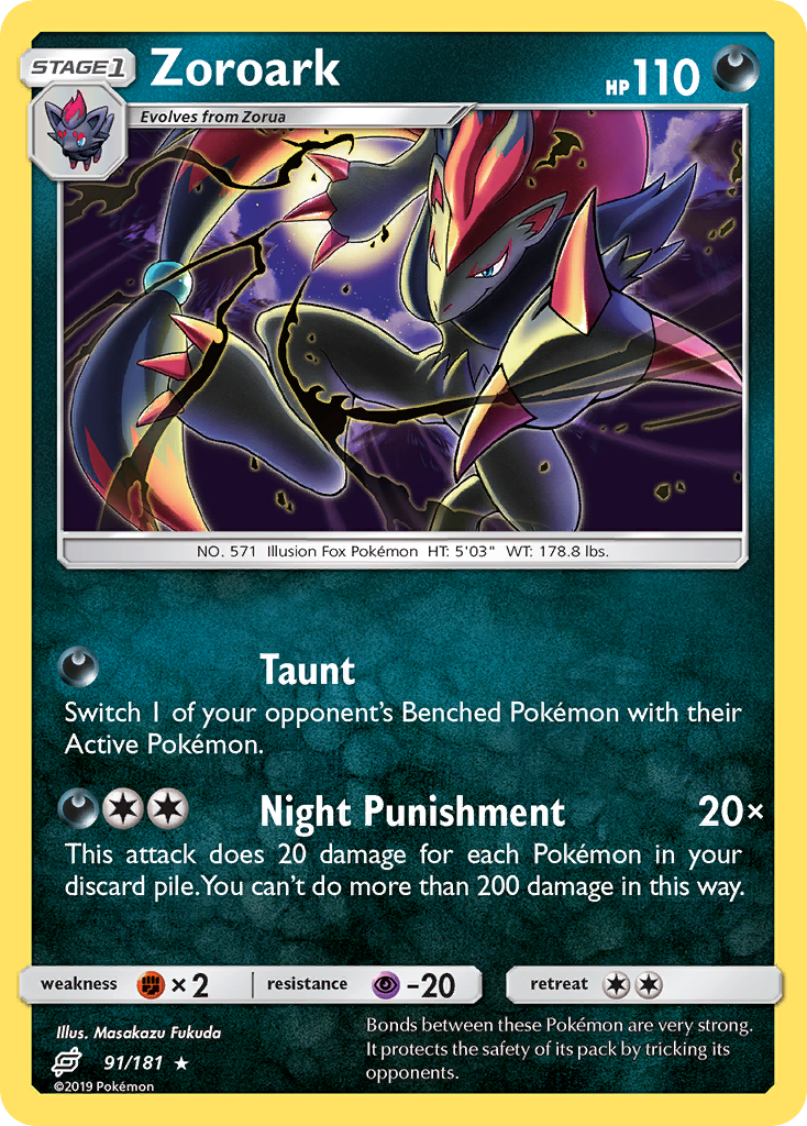 Zoroark — Team Up #091 / 181