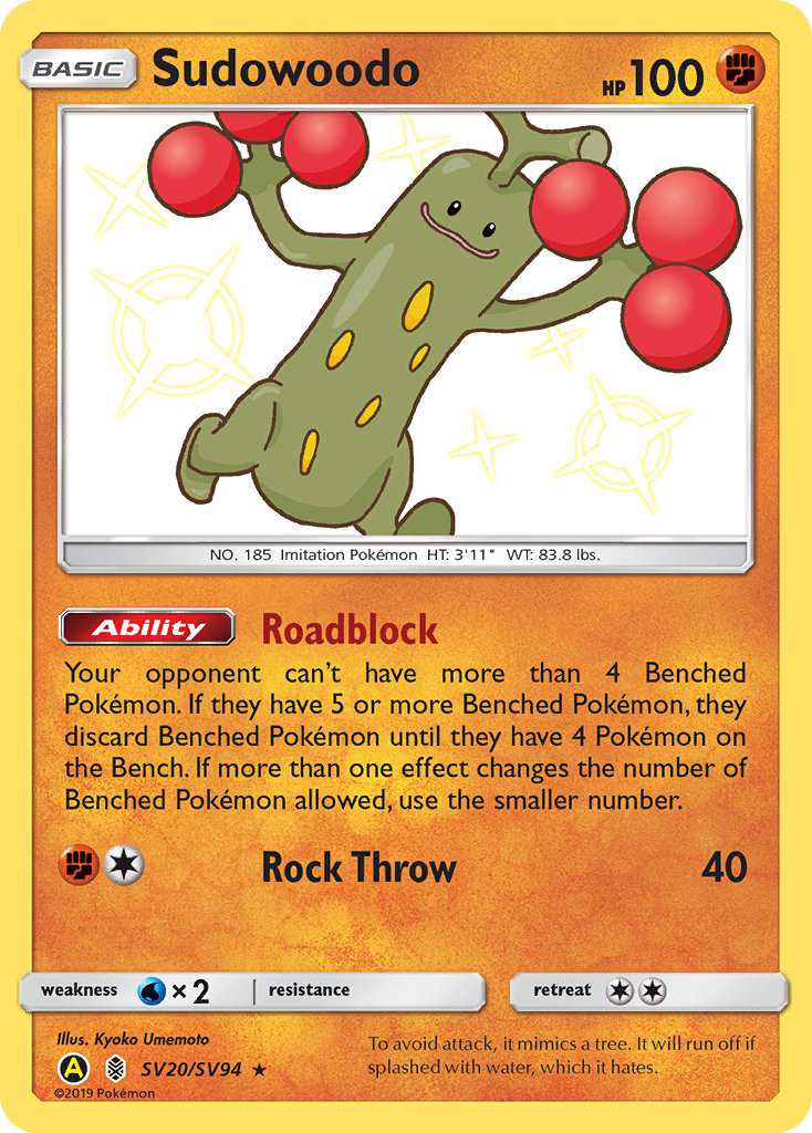 Sudowoodo — Hidden Fates Shiny Vault #020 / 94