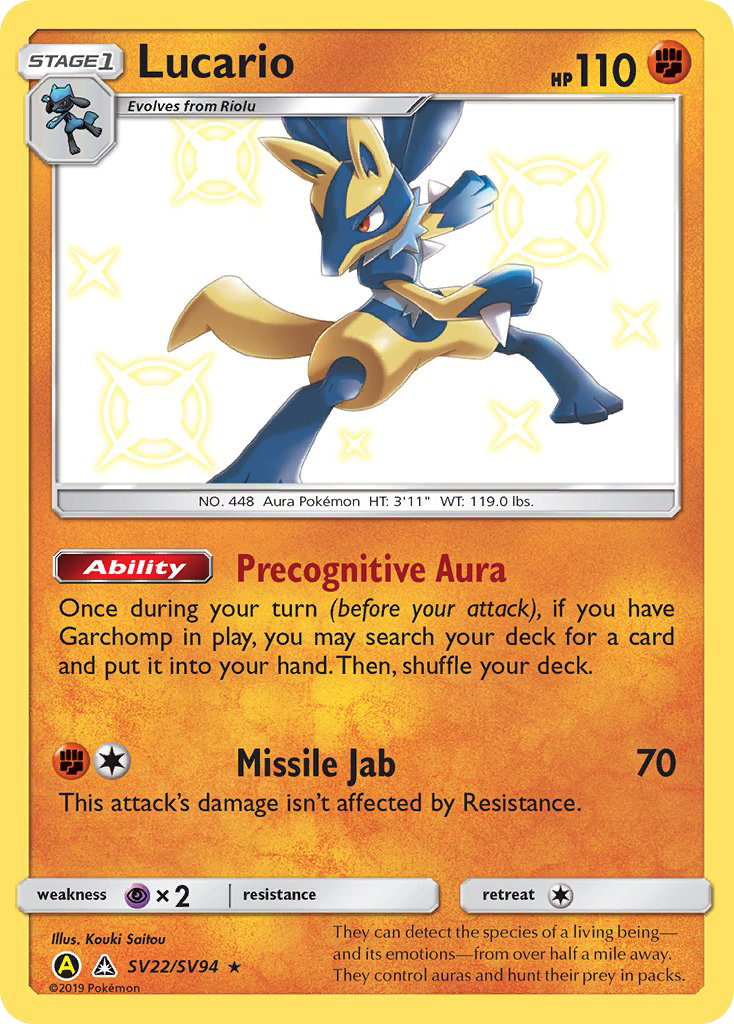Lucario — Hidden Fates Shiny Vault #022 / 94