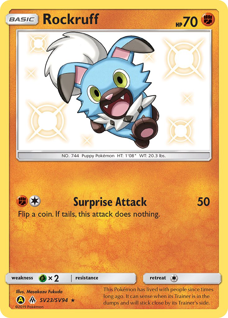 Rockruff — Hidden Fates Shiny Vault #023 / 94