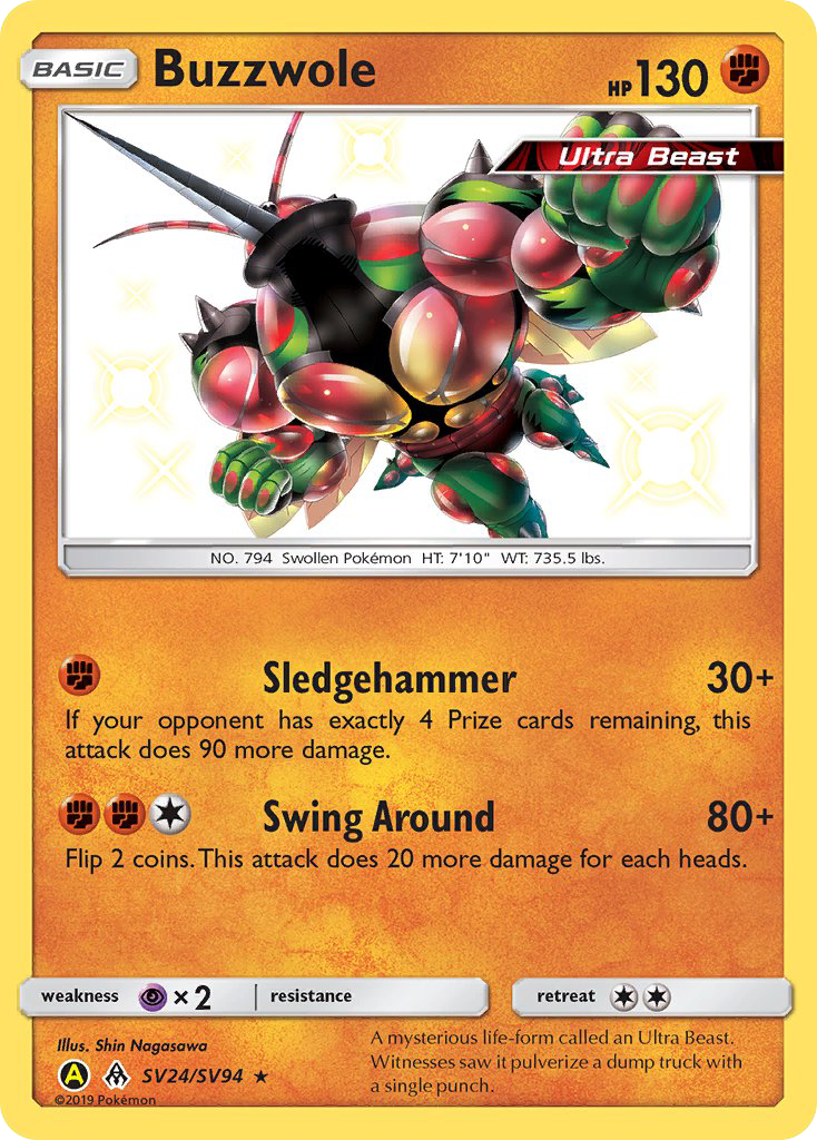 Buzzwole — Hidden Fates Shiny Vault #024 / 94